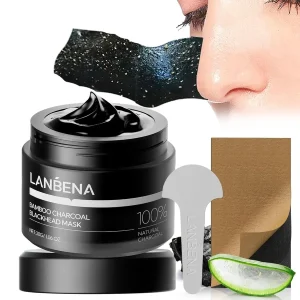 Upgraded 2.0 Bamboo Charcoal Black Remover Mask 60 pcs Nose Strips Peel off Face Mask